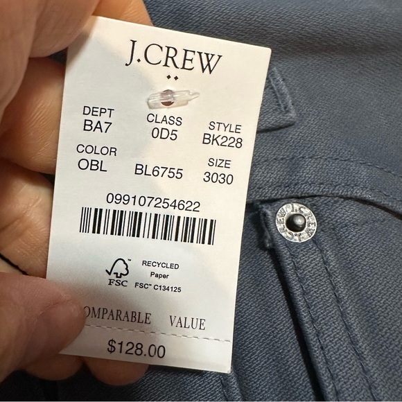 J crew opal blue Slim-fit garment-dyed five-pocket pant - Picture 5 of 5